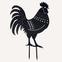 Recycled Metal Cockerel Silhouette Garden Stake, thumbnail 3 of 4