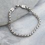 Men's Stainless Steel Box Chain Bracelet, thumbnail 2 of 6
