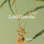 Goddess Ganesha Malachite Pendant Necklace, thumbnail 2 of 12
