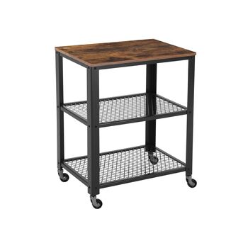 Three Tiers Kitchen Serving Utility Cart Trolley, 5 of 7