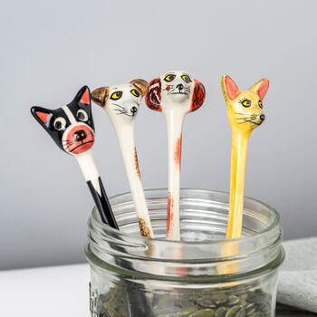 Handmade Ceramic Dog Spoons, 2 of 10