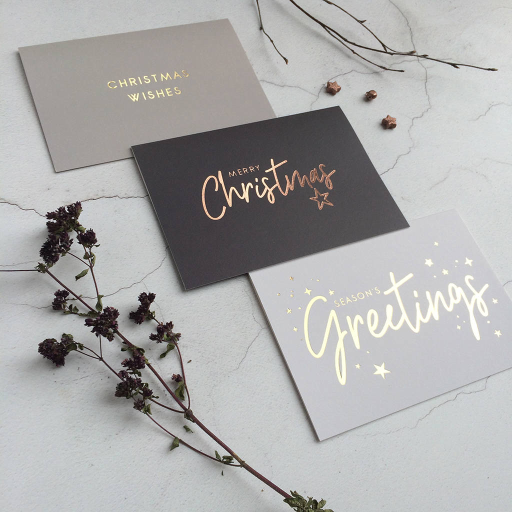 Luxury Gold Foil Christmas Cards By PaperGrace | notonthehighstreet.com