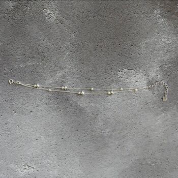 40th Birthday Solid Sterling Silver Four Star Bracelet, 3 of 4