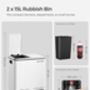 Kitchen Bin Dual Compartments Soft Close Lid Trash Can, thumbnail 12 of 12