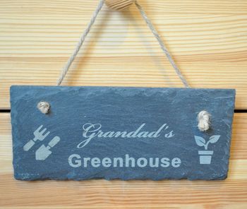 Personalised Greenhouse Slate Sign, 4 of 5