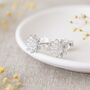 Sterling Silver Chrysanthemum Birth Flower Stud Earrings, thumbnail 3 of 5