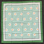 Mint Green Daisy Print Silky Scarf, thumbnail 4 of 4