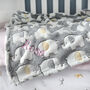 Personalised Grey And Yellow Fluffy Elephant Blanket, thumbnail 2 of 9