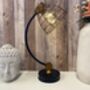 48cm Black Bronze Metal Desk Table Lamp Battery Operated Cage Industrial Light, thumbnail 3 of 8