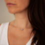 Monroe Floating Pearl Silver Necklace, thumbnail 2 of 6