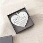 25th Anniversary Silver Acrylic Hanging Decoration, thumbnail 3 of 4