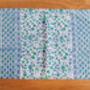 Set Of Indian Hand Block Printed Placemats, Blue Green, thumbnail 3 of 3