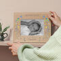 Personalised New Baby Christening Wreath Photo Frame, thumbnail 1 of 4