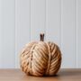 Plait Straw Pumpkin With Wooden Stalk, thumbnail 1 of 2