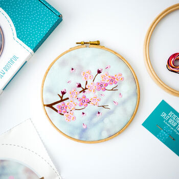 Cherry Blossom Embroidery Kit, 4 of 8