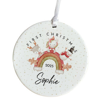 Custom Baby’s First Christmas Ceramic Ornament, 3 of 7