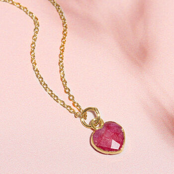 Healing Heart Ruby Gemstone Necklace, 7 of 11