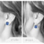 Navy Blue Stars Earrings, thumbnail 9 of 9