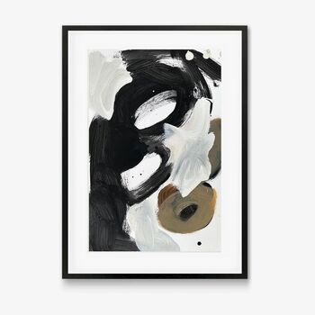 Infinity Eight Original Black Abstract Painting 50 X 70 Cm, 2 of 2