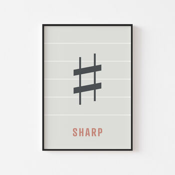 Sharp Note Print | Music Theory Poster, 4 of 8