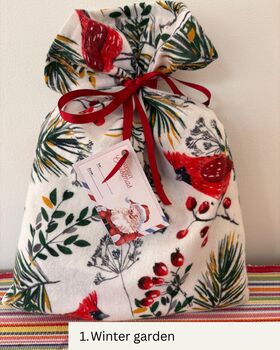 Christmas Fabric Gift Bags, 2 of 7