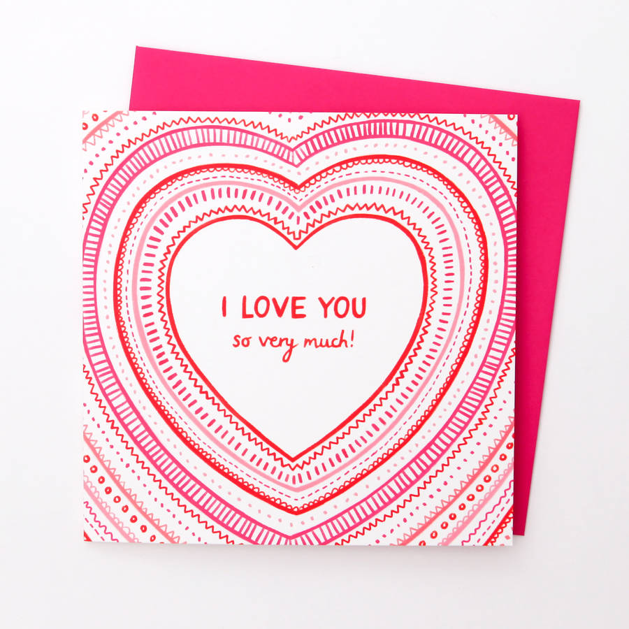'I Love You So Very Much' Card By Pear Tree Press