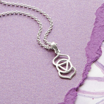 Sterling Silver Third Eye Chakra Necklace, 3 of 4