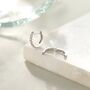 Sterling Silver Cz Huggie Hoops, thumbnail 5 of 12