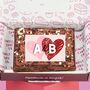 Valentine's Personalised Initial Brownie Slab, thumbnail 2 of 5