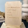 Personalised Wooden 5th Anniversary Keepsake Plaque, thumbnail 9 of 9
