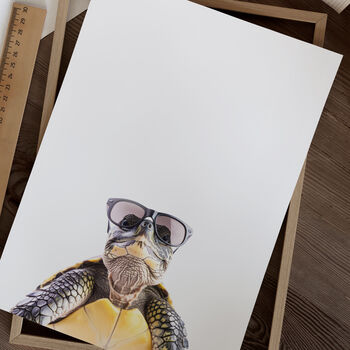 Turtle In Sunglasses Print, 4 of 8