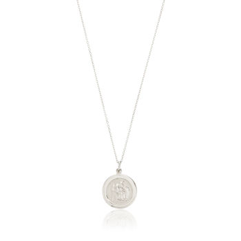 Mens Gold Or Silver Small Round St Christopher Necklace, 5 of 11