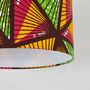 Pink And Green Geometric Triangles African Lampshade, thumbnail 3 of 9