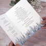 Whimsical Winter Wedding Order Of Service, thumbnail 2 of 2