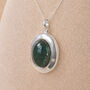 Personalised Sterling Silver Bloodstone Gemstone Photo Locket Necklace, thumbnail 1 of 6