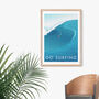 Go Surfing Travel Poster Art Print, thumbnail 4 of 8