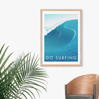 Go Surfing Travel Poster Art Print, 4 of 8