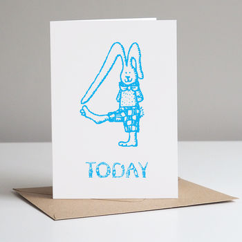 Cute Bunny Birthday Cards, Ages One To Five, 4 of 5