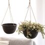 Pack Of Two Weave Pattern Hanging Planters, thumbnail 7 of 8