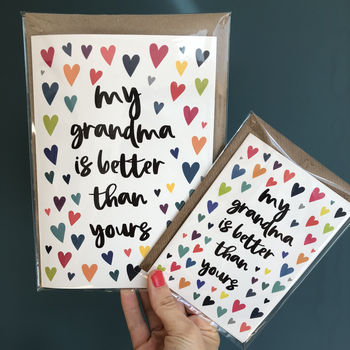Grandma Greeting Card Birthday Card, 3 of 3