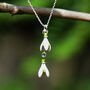 Snowdrop White Flower Pendant Necklace, thumbnail 1 of 5