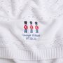 Personalised White London Design Baby Blanket, thumbnail 2 of 6