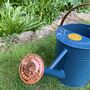 Pair Of Heritage Blue And Copper Watering Cans, thumbnail 4 of 12