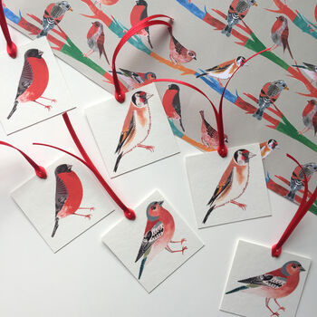 Gift Wrapping Paper Finches And Robins, 5 of 5