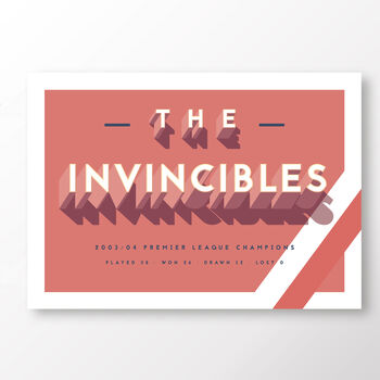 Arsenal 'The Invincibles' Typographic Poster, 2 of 7