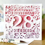 Personalised Papercut Butterfly Birthday Card, thumbnail 1 of 2