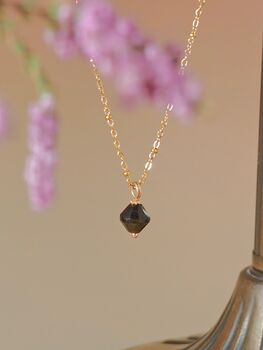 Aurora Rhombus Obsidian Necklace, 8 of 11