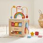 Personalised Colourful Wooden Activity Cube 12m+, thumbnail 1 of 5