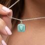 Turquoise Heart Locket Necklace, Silver Or Gold, thumbnail 1 of 11