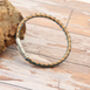 Mens Braided Cork Bracelet Personalised Steel Clasp, thumbnail 1 of 8